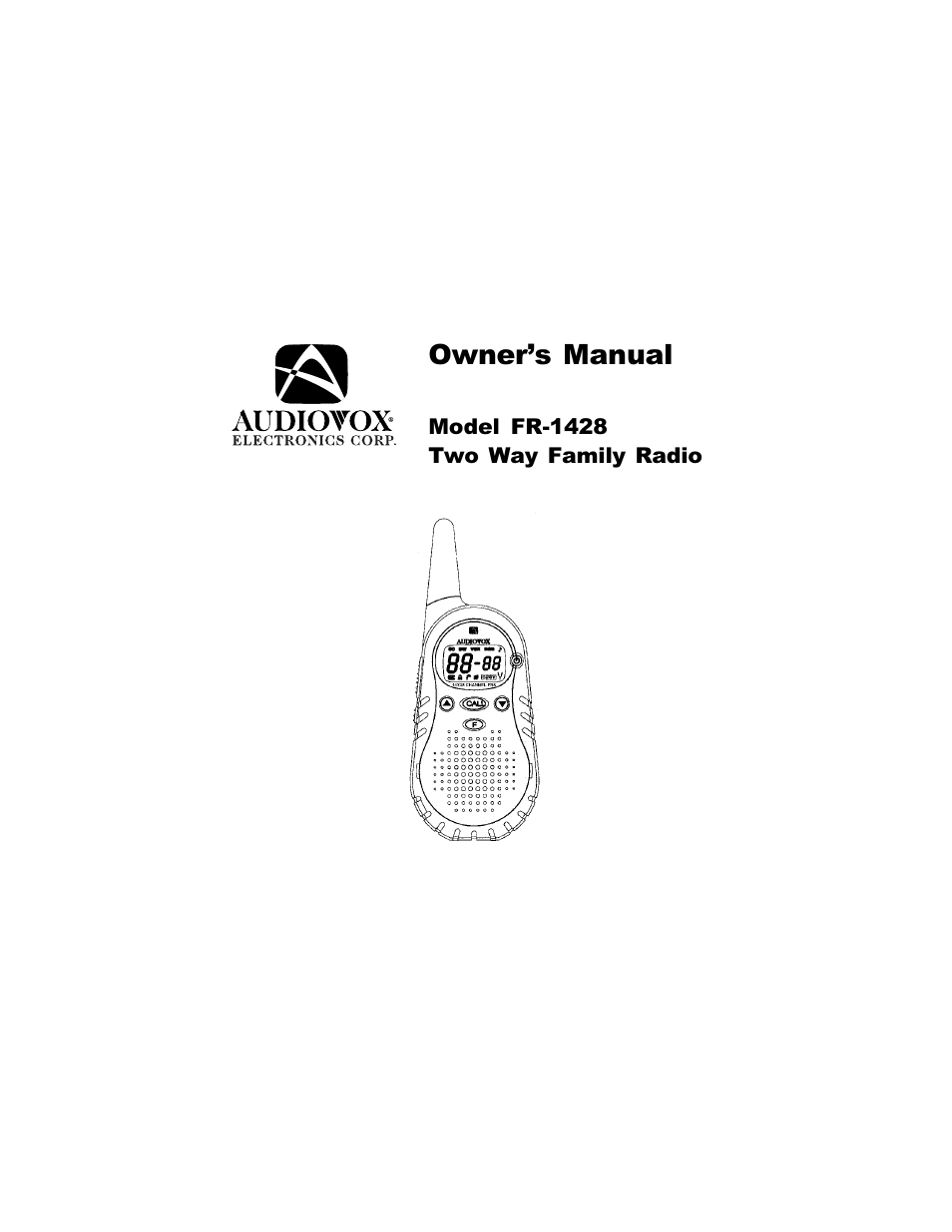 Audiovox FR-1428 User Manual | 18 pages