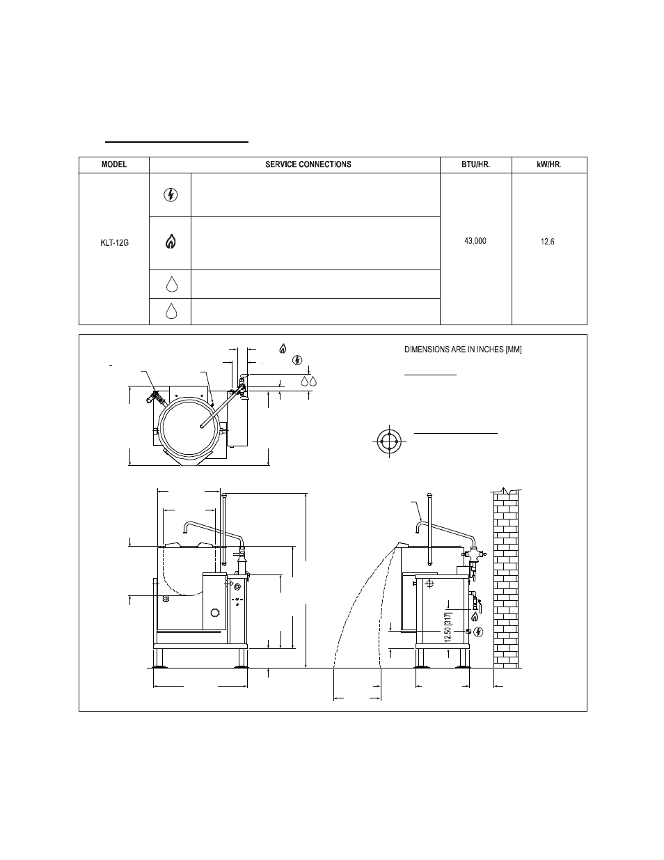 0 service connections | Blodgett KLT-12G User Manual | Page 4 / 26