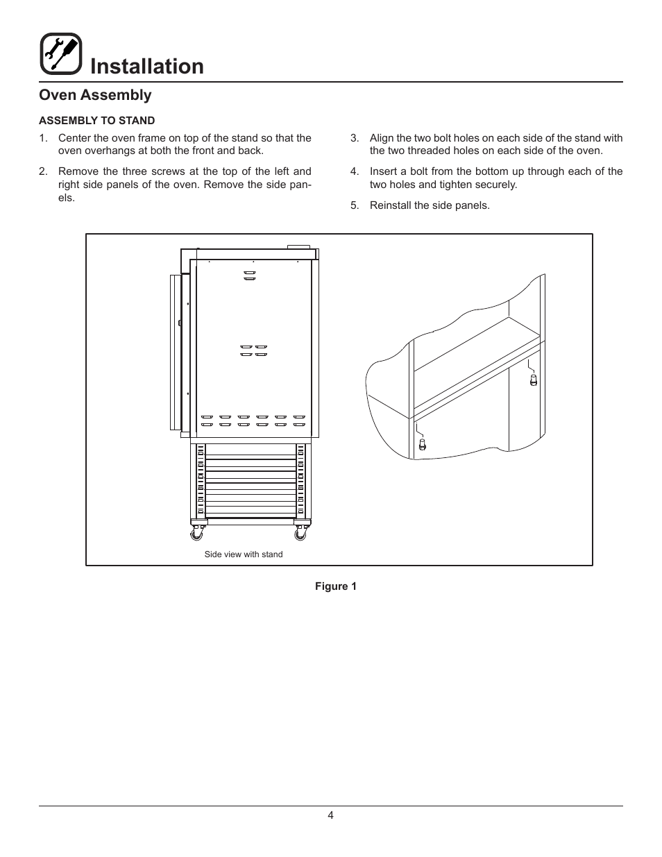 Installation, Oven assembly | Blodgett XR8-E User Manual | Page 6 / 24