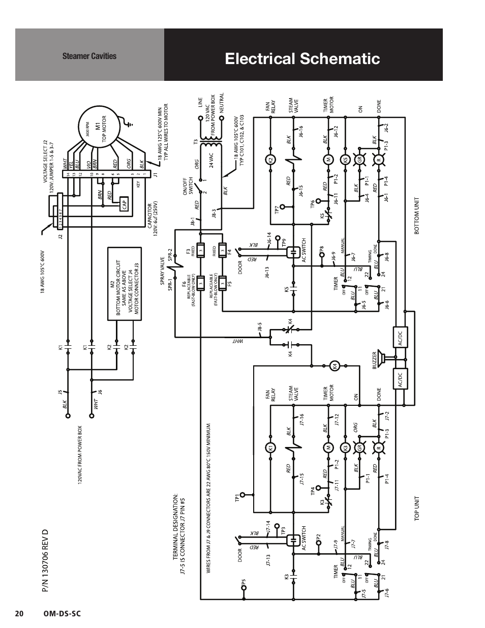 Electrical schematic | Blodgett DS-SC Series User Manual | Page 20 / 24
