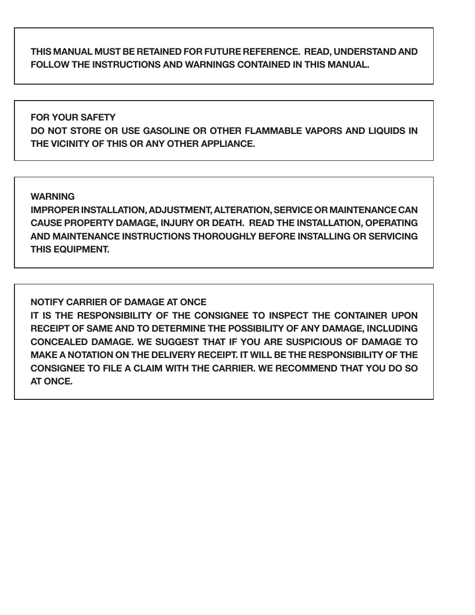 Blodgett SB-G Series User Manual | Page 2 / 36