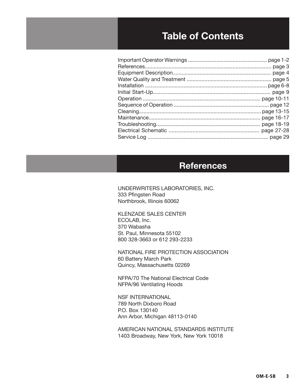 Blodgett SB-E Series User Manual | Page 5 / 34