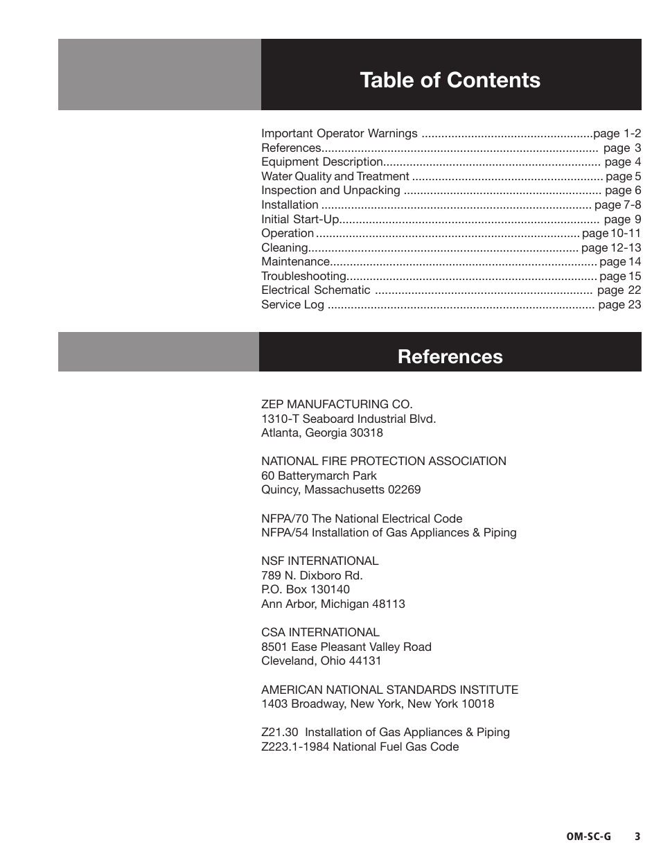 Blodgett SC-G Series User Manual | Page 5 / 28