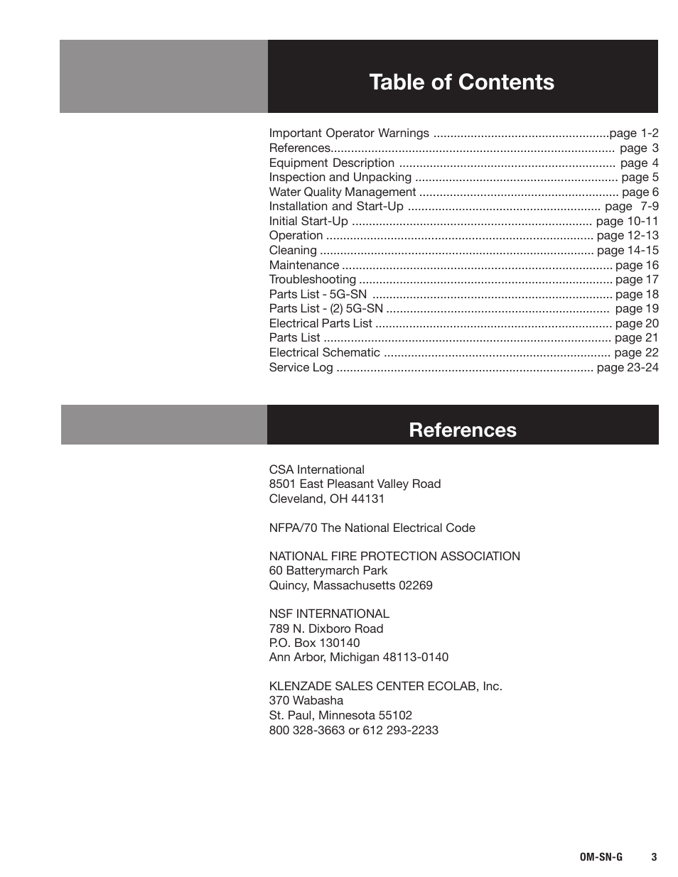 Blodgett SN-G Series User Manual | Page 5 / 28