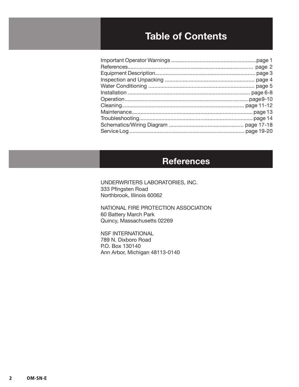 Blodgett SN-E Series User Manual | Page 4 / 24