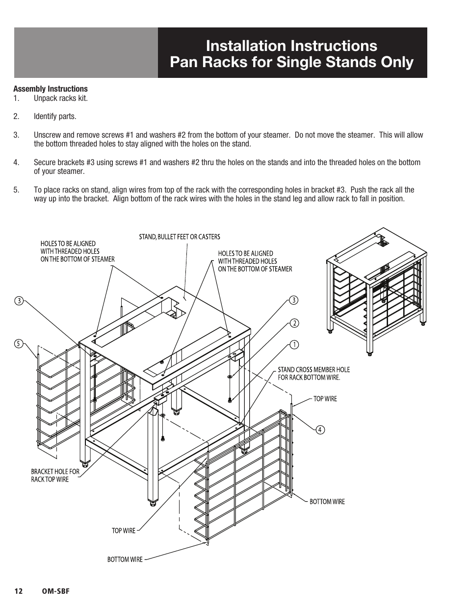 Blodgett SBF Series User Manual | Page 14 / 16