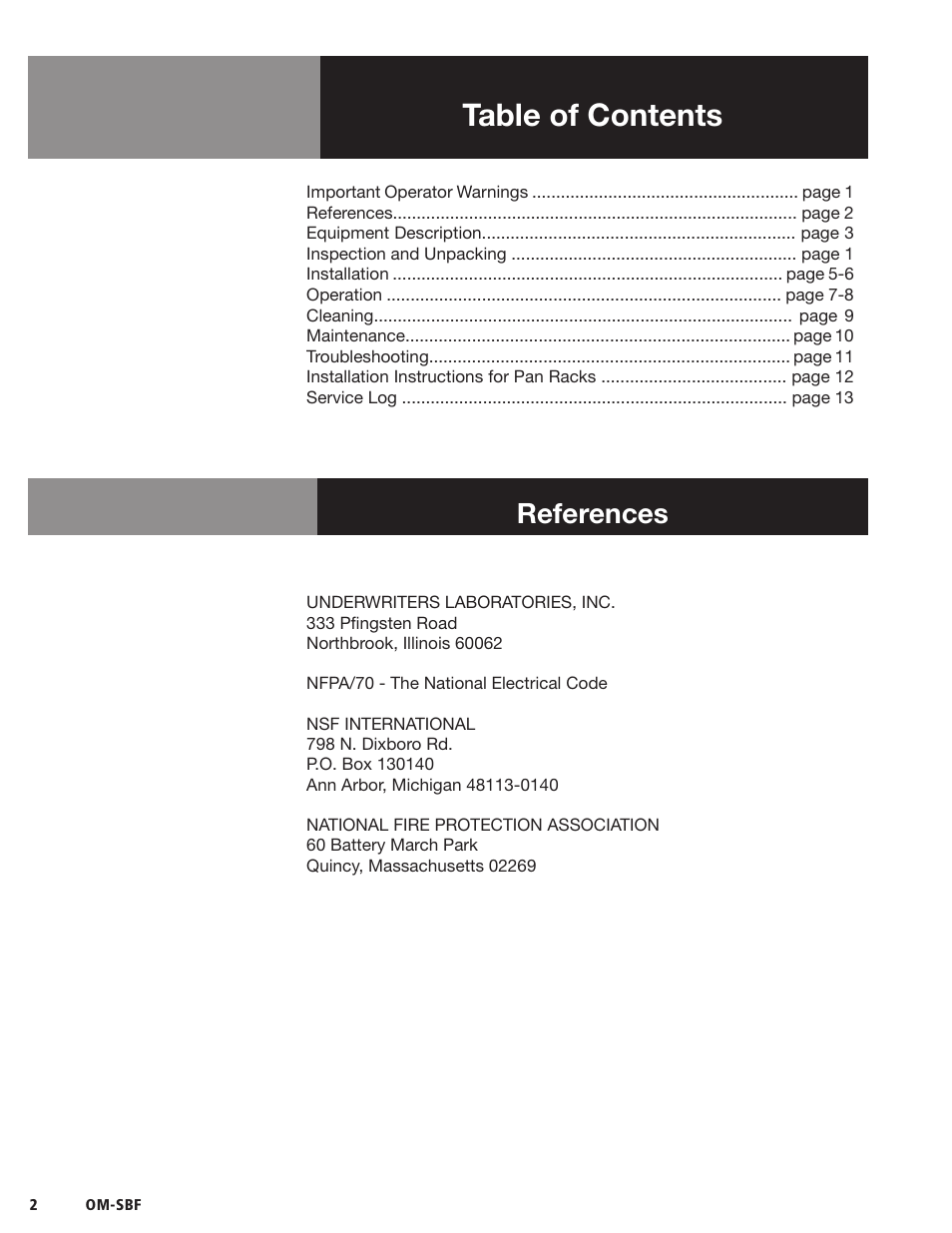 Blodgett SBF Series User Manual | Page 4 / 16