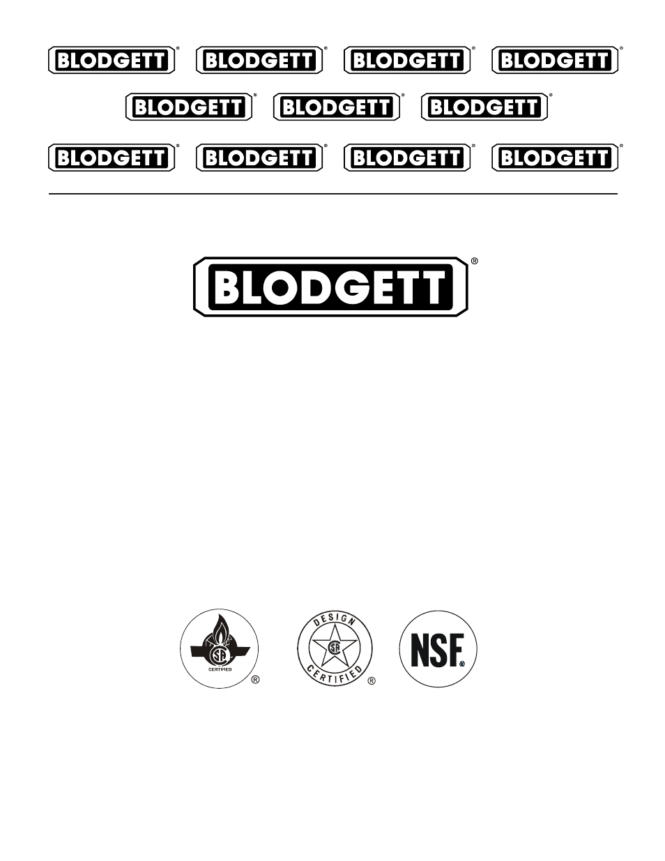 Blodgett SC-10G User Manual | 20 pages