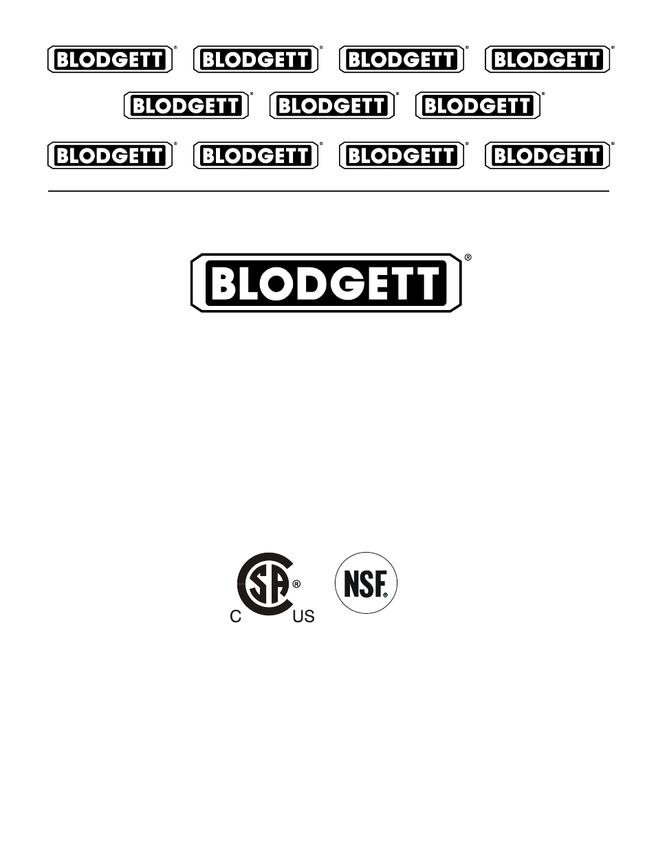 Blodgett SBF-5E User Manual | 24 pages