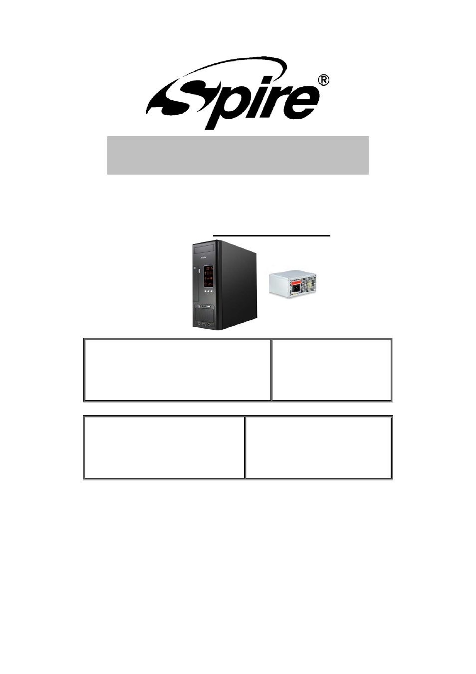 Spire TETHYS / SP2103B-S300W-PFC User Manual | 7 pages