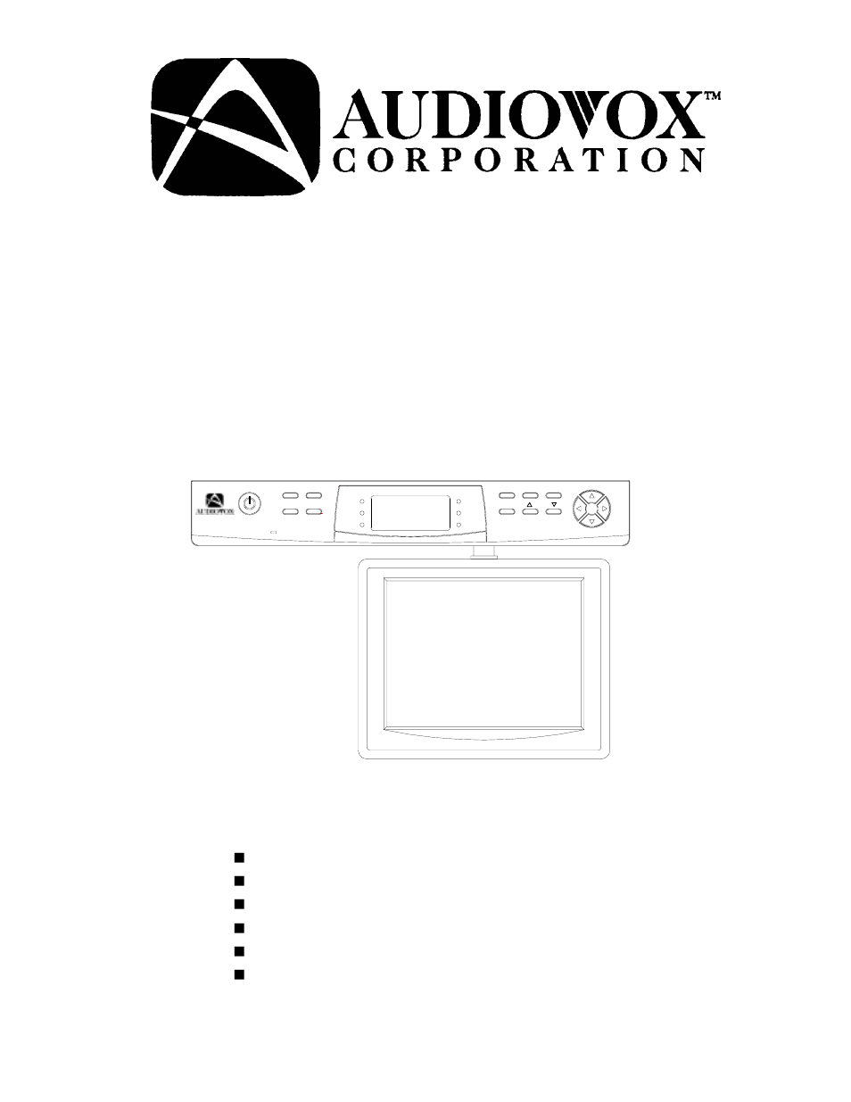 Audiovox VE 640 User Manual | 13 pages