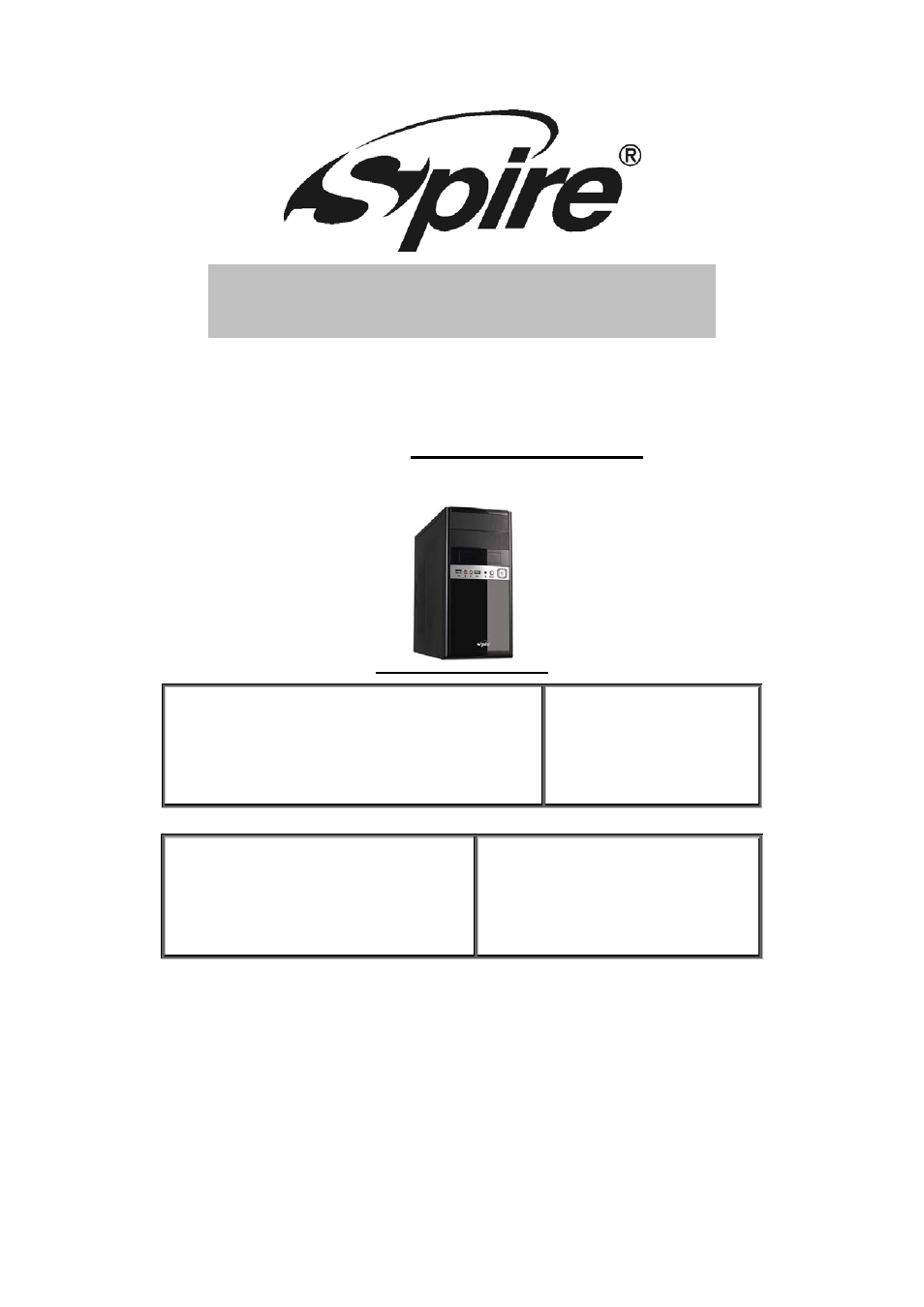 Spire MERCURY BLACK REV.2 / SP3207B-420W-PFC-2 User Manual | 10 pages