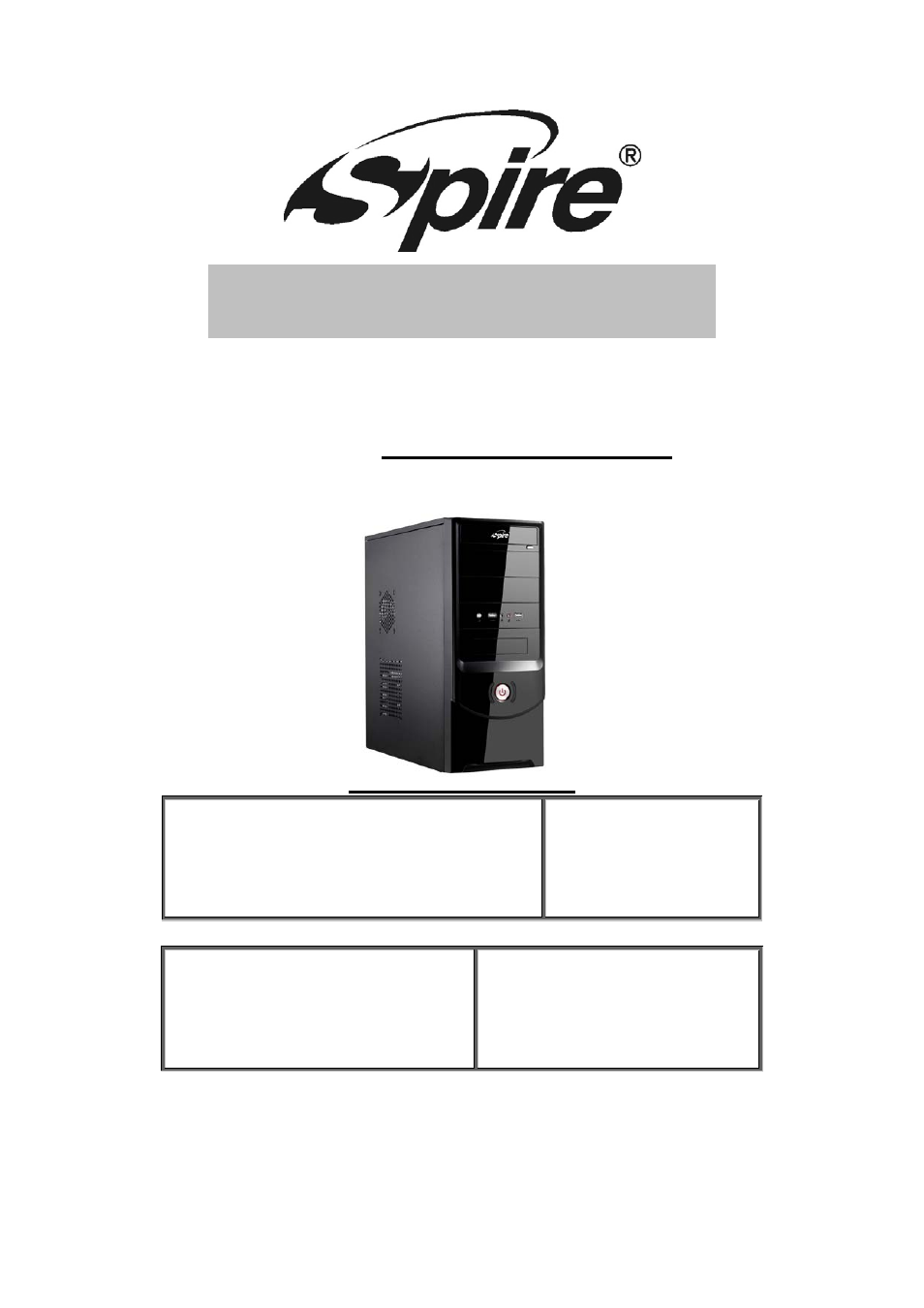 Spire COOLBOX 500 / SPD500BP-420W-PFC22-U3 User Manual | 10 pages