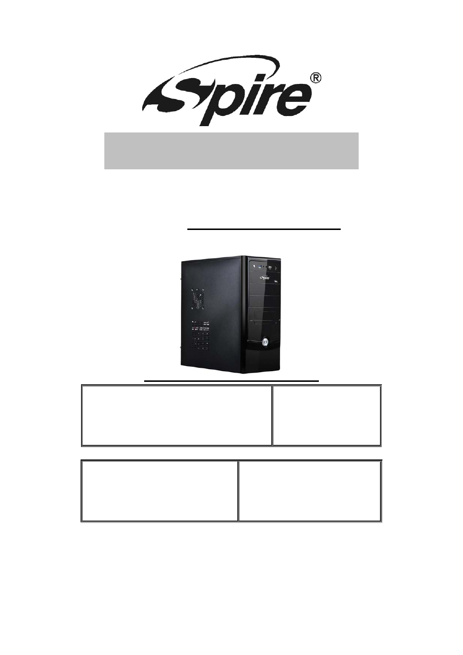 Spire COOLBOX 210 / SPD210BP-420W-PFC22-HD3 User Manual | 10 pages