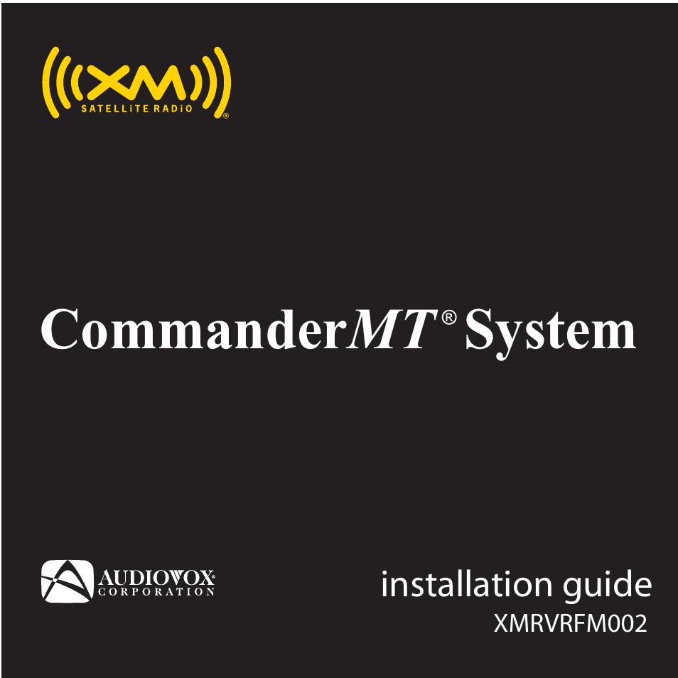 Audiovox CommanderMT 128-7902A User Manual | 22 pages