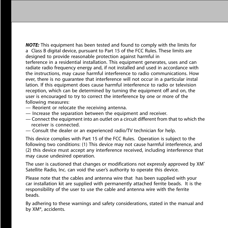 Fcc information | Audiovox CommanderMT 128-7902A User Manual | Page 4 / 22