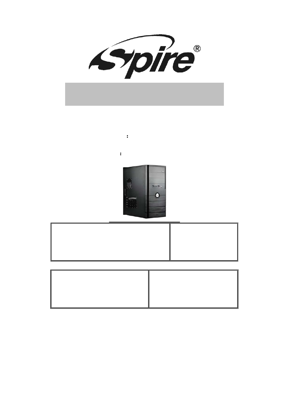 Spire OEM SERIES INCL 420W PSU / OEM1071B-420W-E1 User Manual | 7 pages
