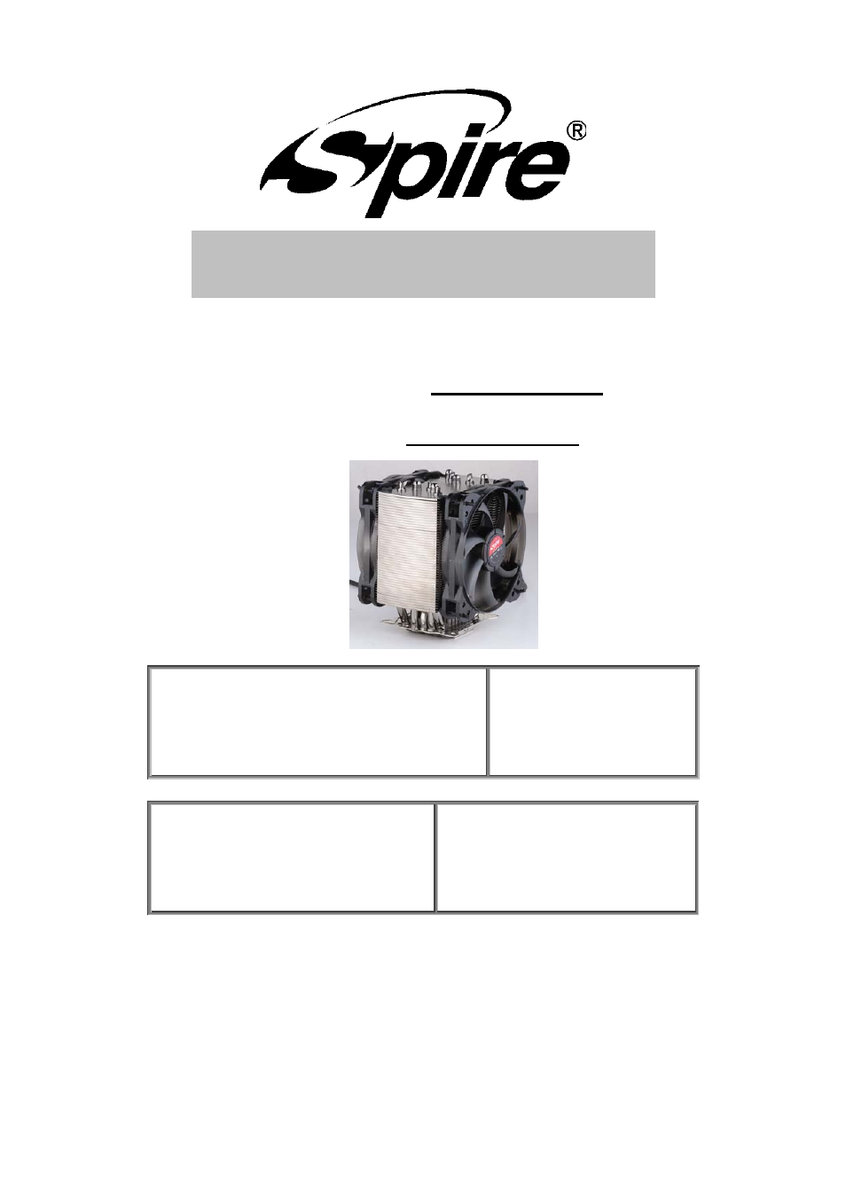 Spire TME III / SP984N1-V3-PWM User Manual | 12 pages