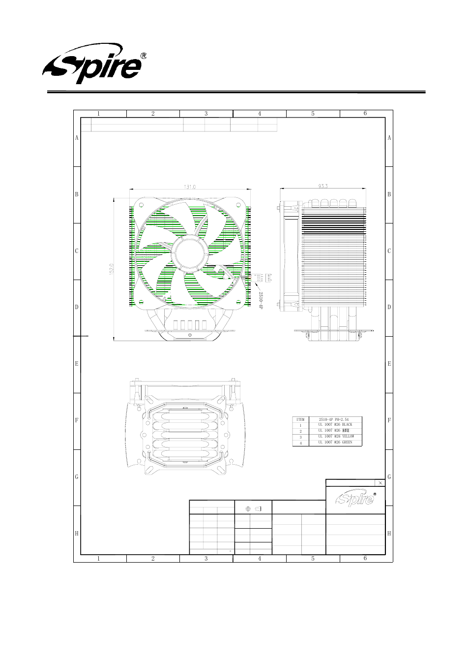 Spire corp, 2 cooler, Version:a/0 page 9 of12 | Spire TME III / SP984N1-V3-PWM User Manual | Page 9 / 12