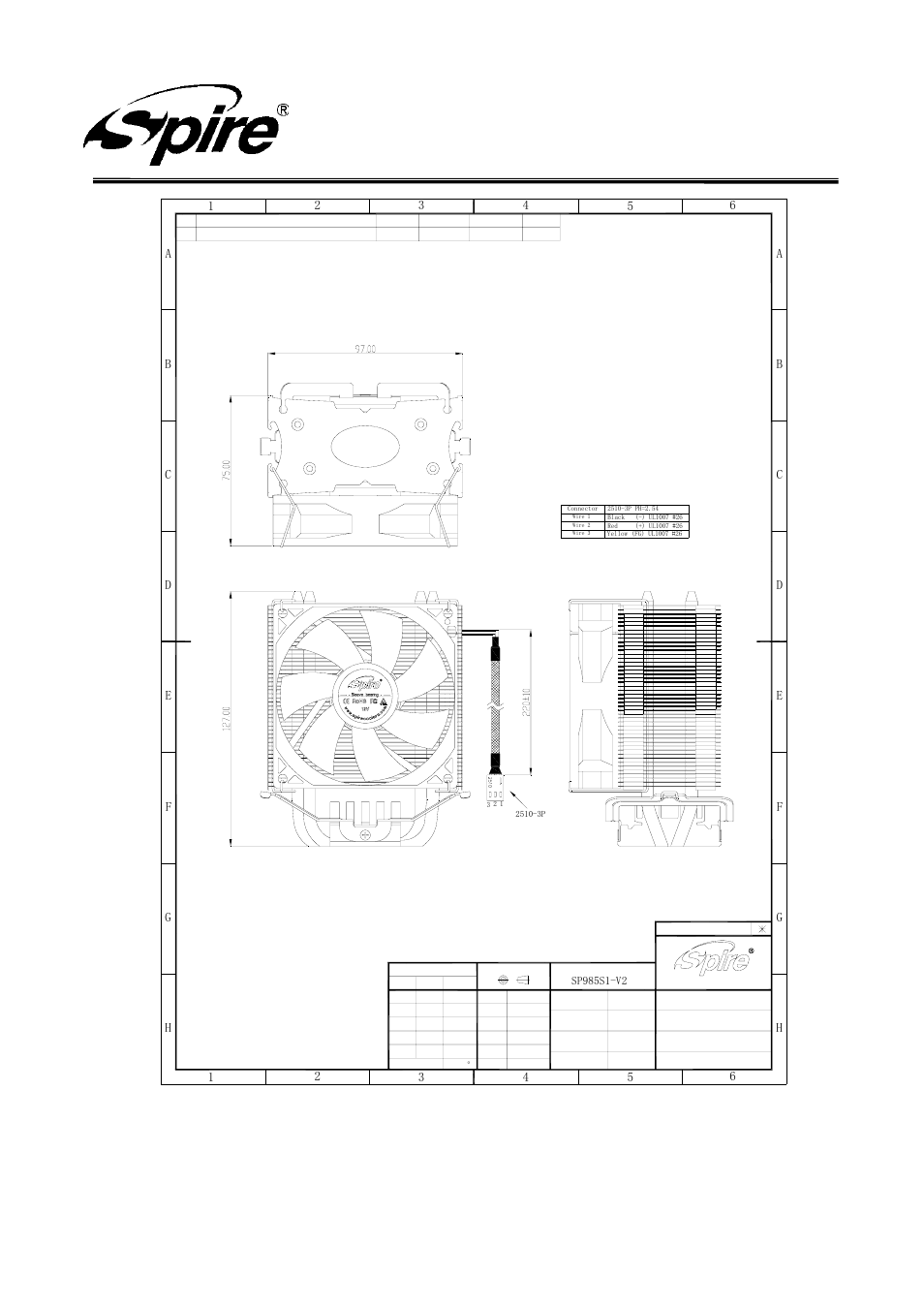 Spire corp, 2 cooler, Version:a/0 page 9 of12 | Spire KEPLER REV.2 / SP985S1-V2 User Manual | Page 9 / 12