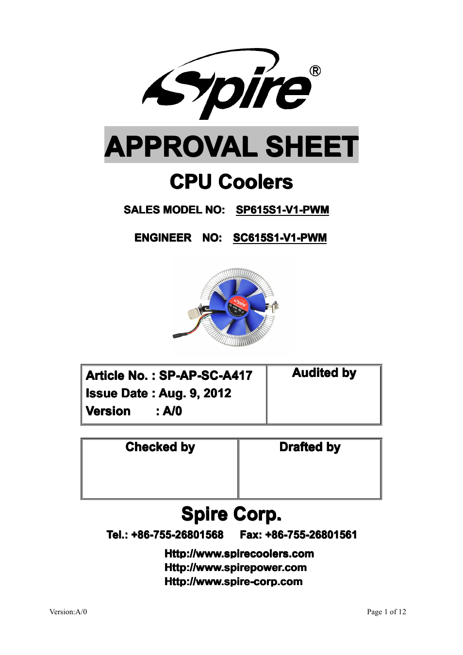 Spire ROTOR REV.4 / SP615S1-V1-PWM User Manual | 12 pages