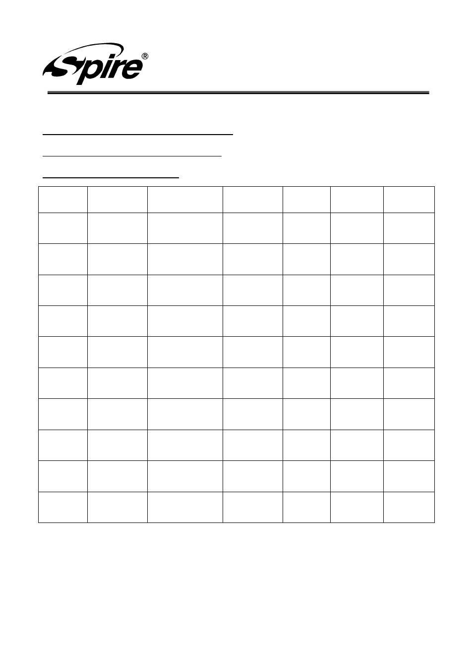 Spire corp, Approval sheet revisement record | Spire STARFLOW 533 PWM / SP533S7-PWM User Manual | Page 2 / 12