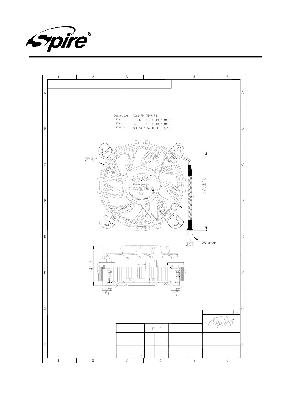 Spire corp, 2 cooler, Version:a/0 page 9 of13 | Spire STARFLOW PRO / SP559S7-L User Manual | Page 9 / 13
