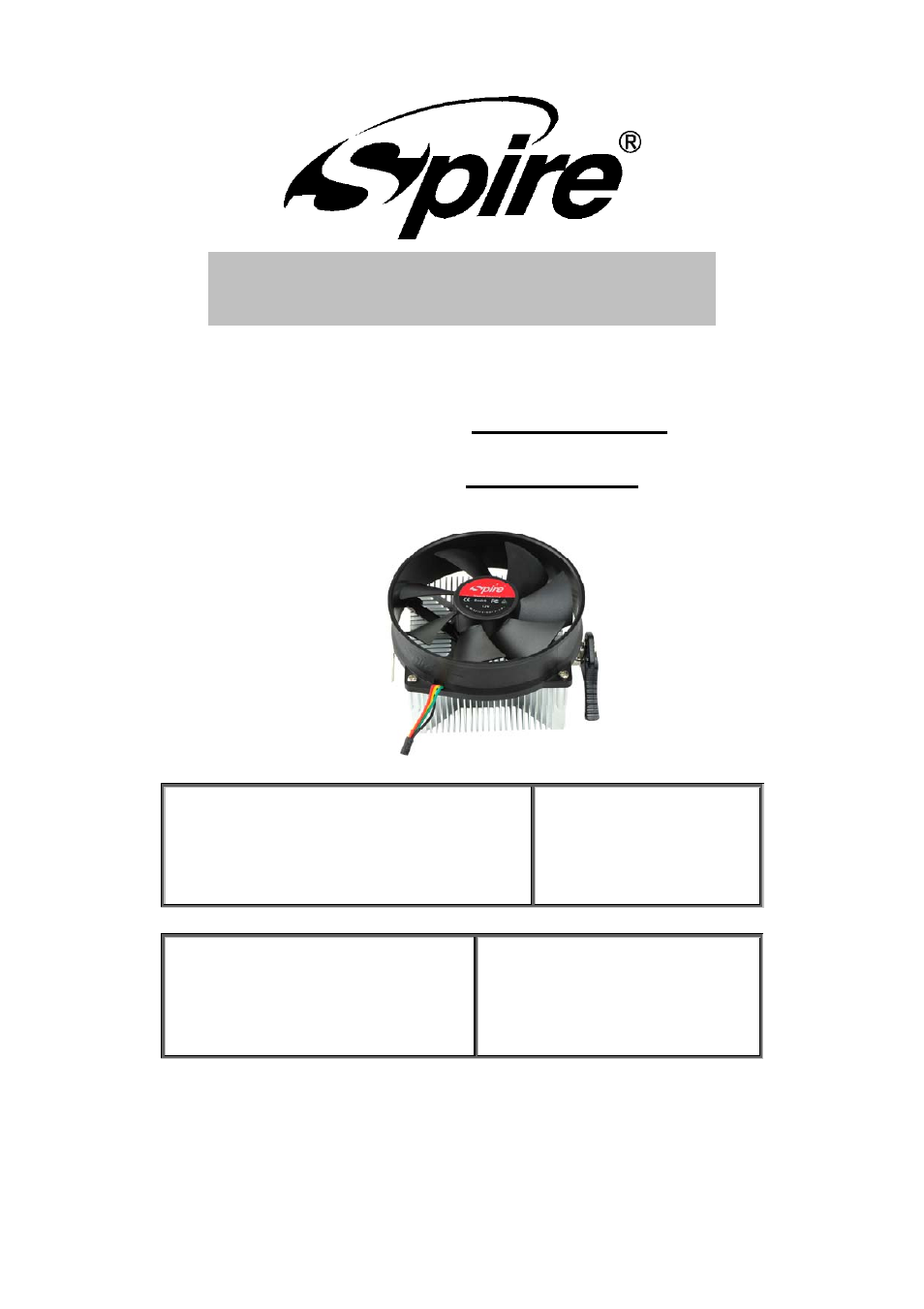 Spire STARCORE PWM / SP854S3-1-PWM User Manual | 12 pages