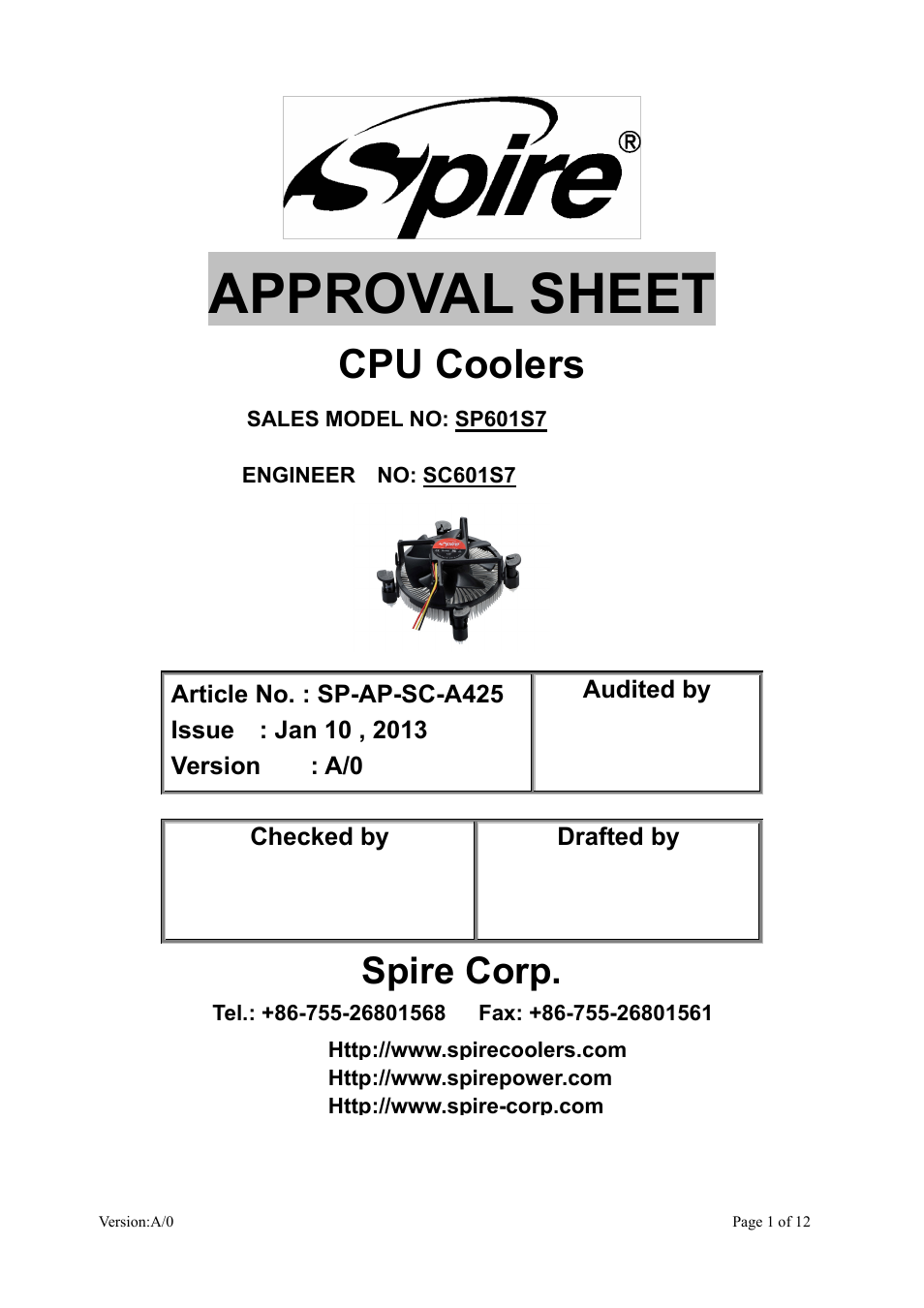Spire STARFLOW / SP601S7 User Manual | 12 pages