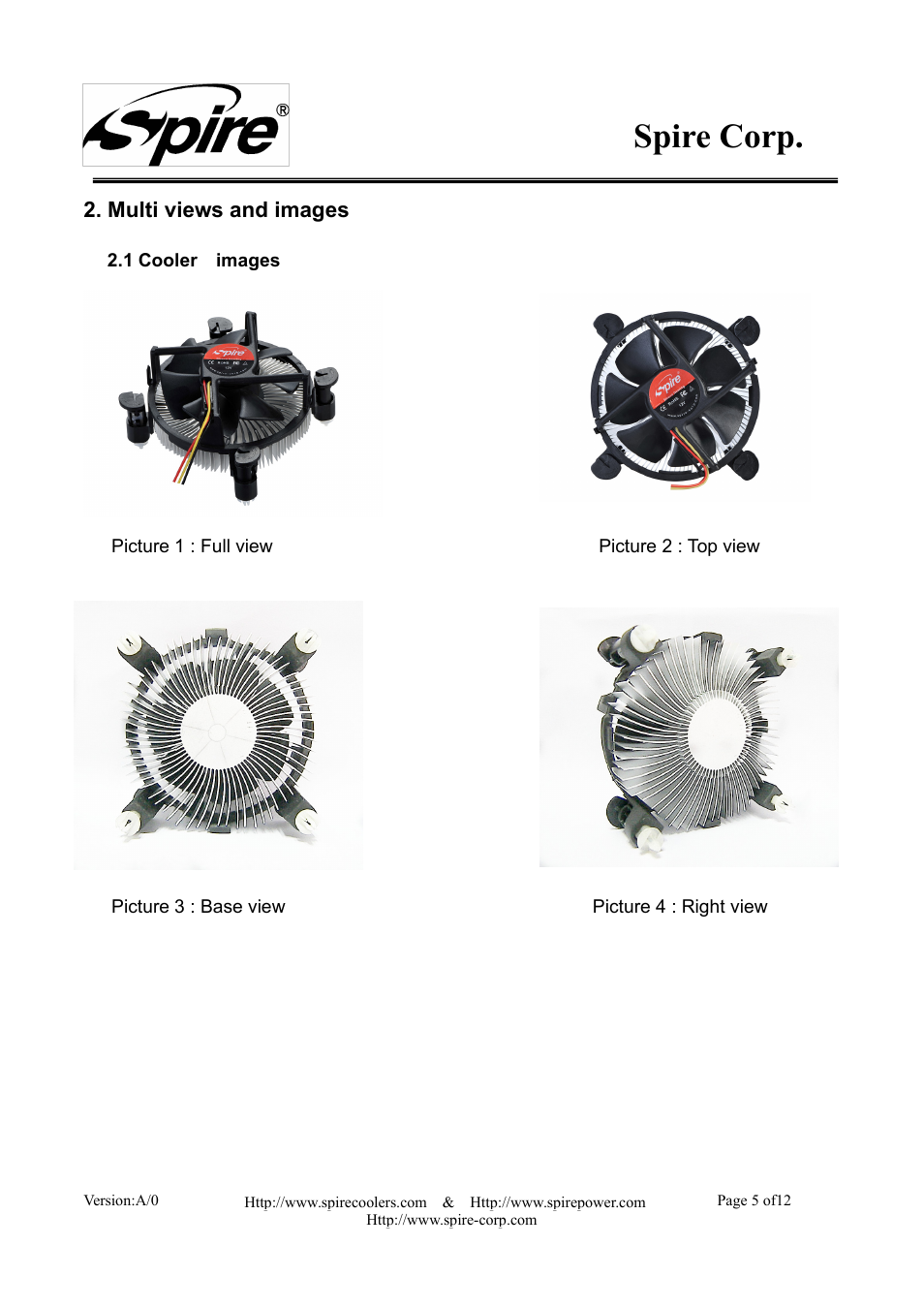 Spire corp | Spire STARFLOW / SP601S7 User Manual | Page 5 / 12