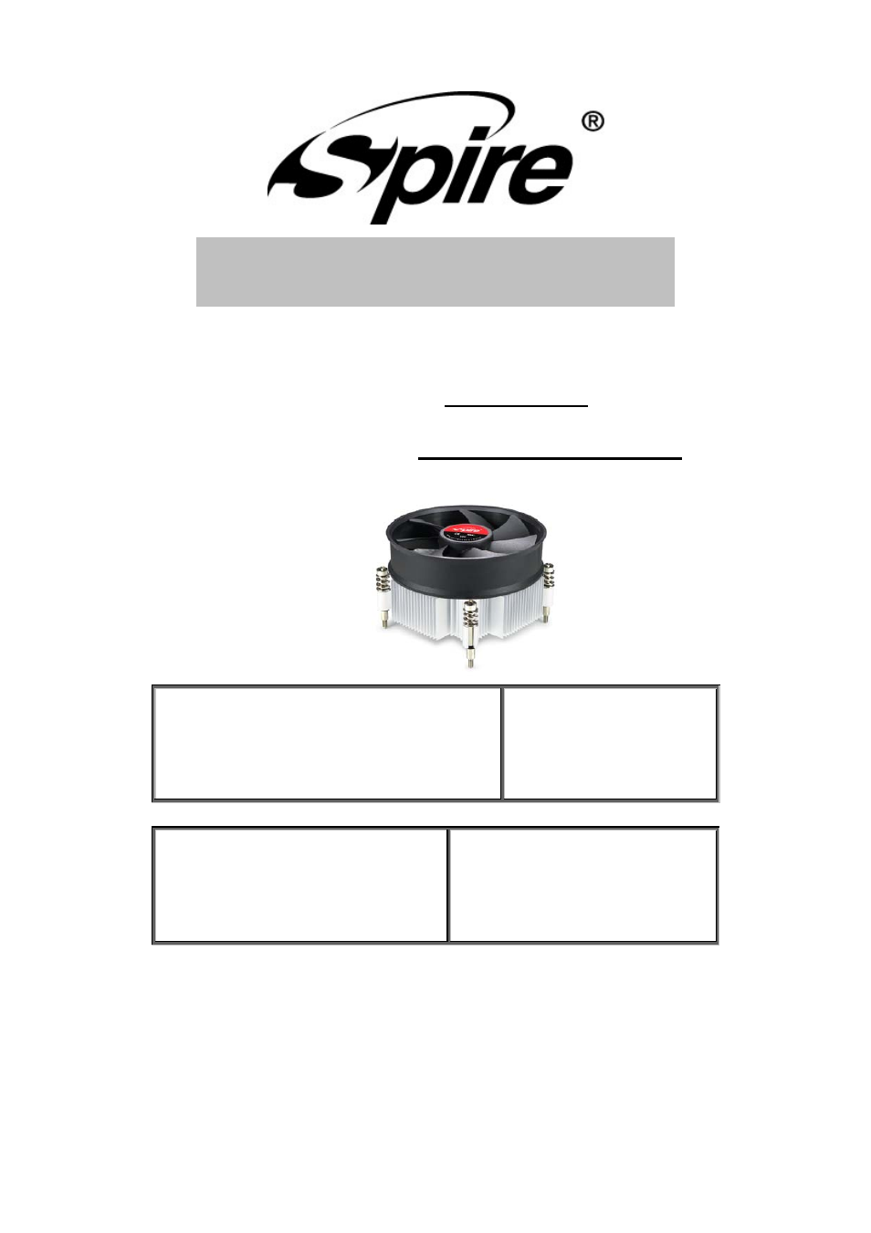 Spire QUADRO 3000 PWM / SP556S0-PWM User Manual | 12 pages