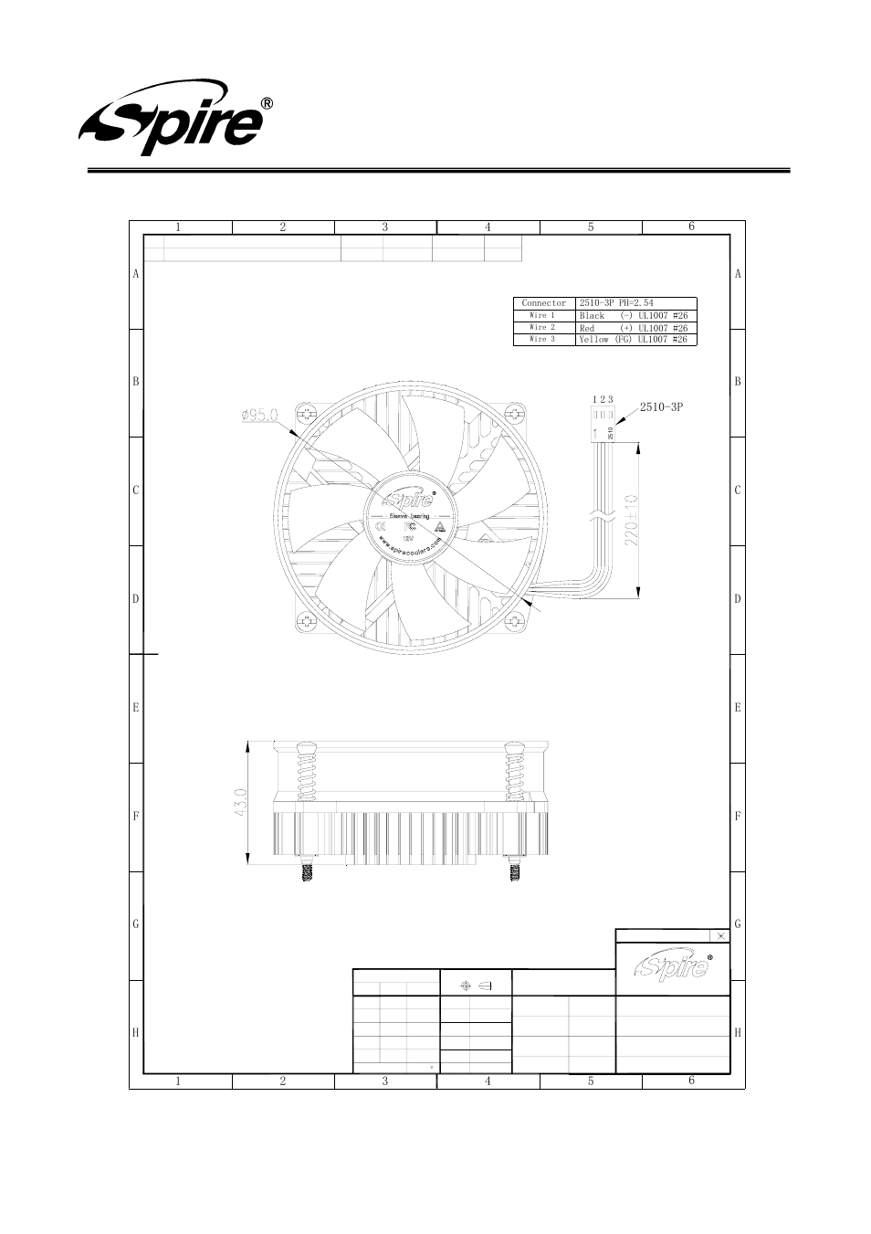 Spire corp, 2 cooler, Version:a/0 page 9 of12 | Spire MINATO / SP530S0 User Manual | Page 9 / 12