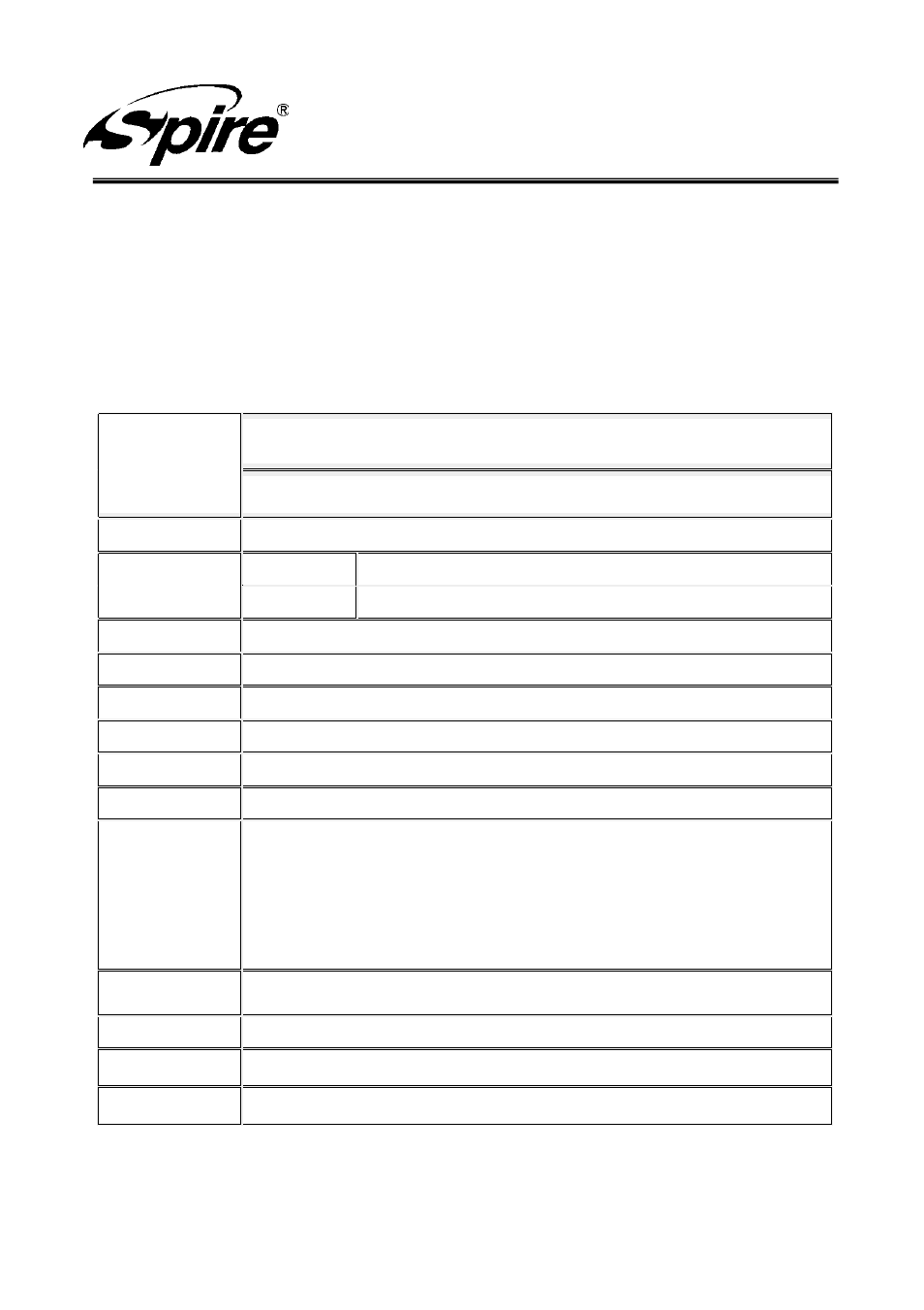 Spire corp | Spire STARCORE / SP854S3 User Manual | Page 7 / 13