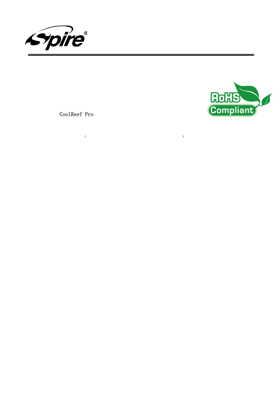 Spire corp | Spire COOLREEF PRO / SP805S3 User Manual | Page 13 / 13