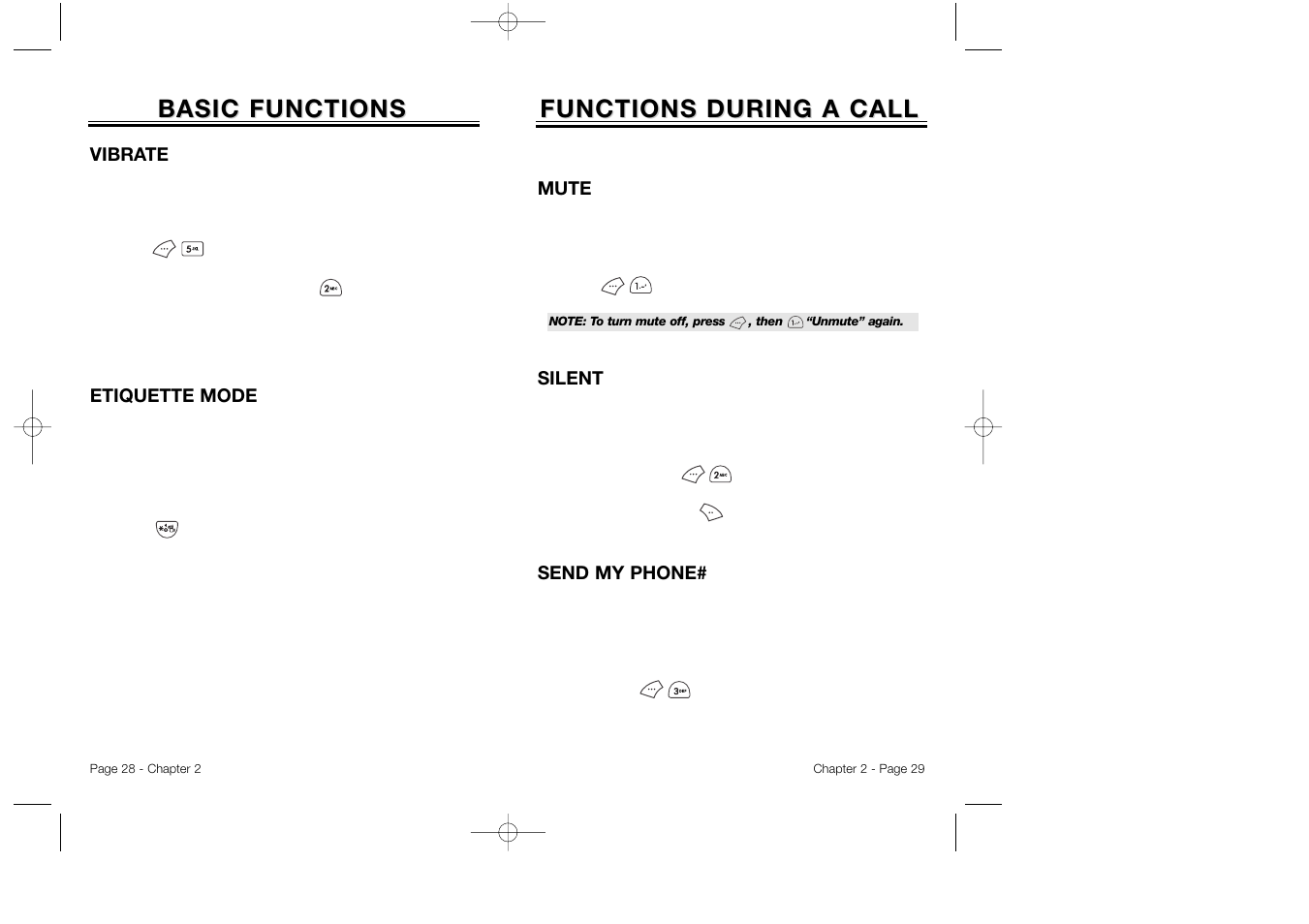 Functions during a call, Basic functions | Audiovox CDM 8500 User Manual | Page 16 / 76