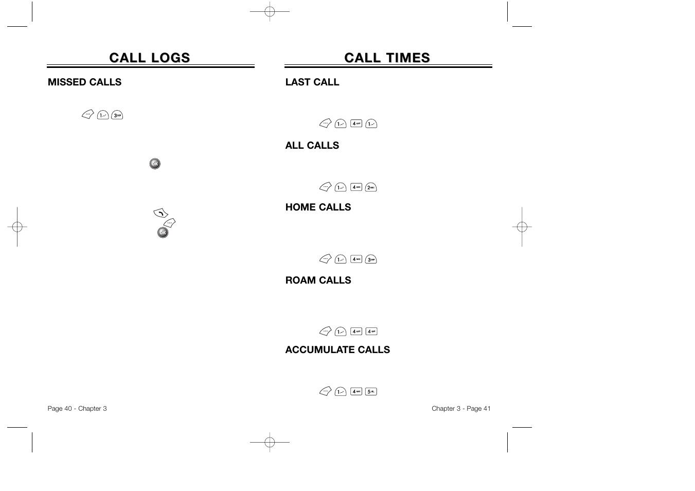 Call logs, Call times | Audiovox CDM 8500 User Manual | Page 22 / 76