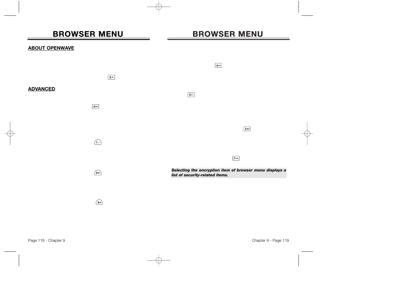 Browser menu | Audiovox CDM 8500 User Manual | Page 61 / 76