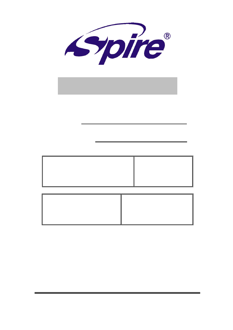 Spire RACKSPER III / 9R272B1H3 User Manual | 14 pages