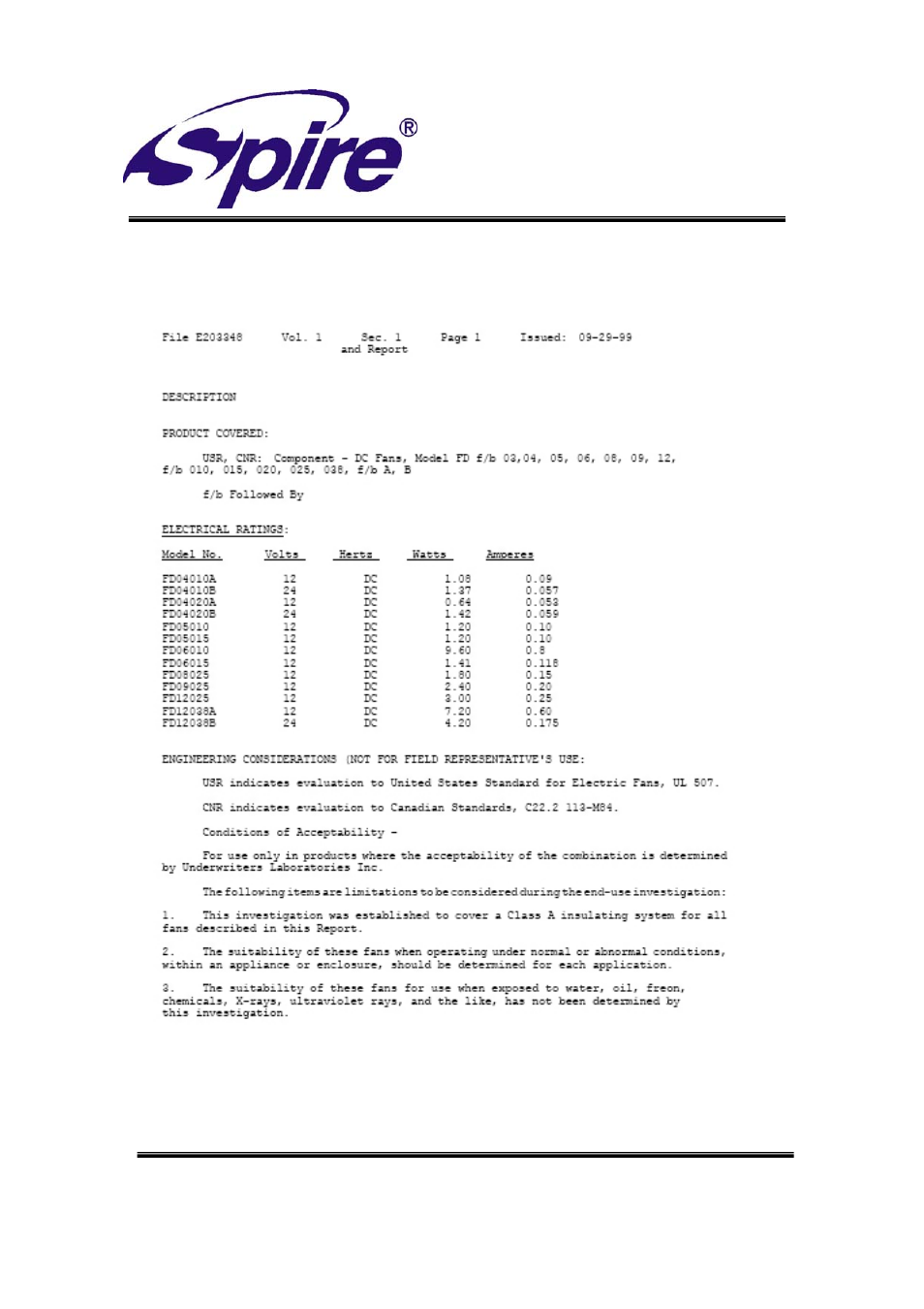 Spire corp | Spire PACIFICBREEZE / SP300 User Manual | Page 8 / 8