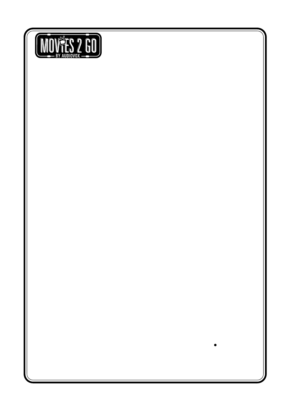 12 month limited warranty | Audiovox MMD10 User Manual | Page 38 / 38