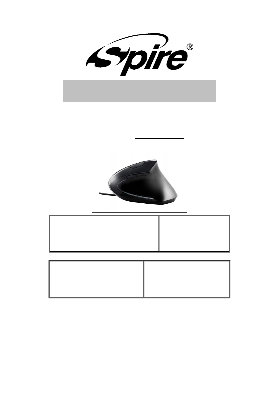 Spire ARCHER ICE / SP-M4003-USB User Manual | 7 pages