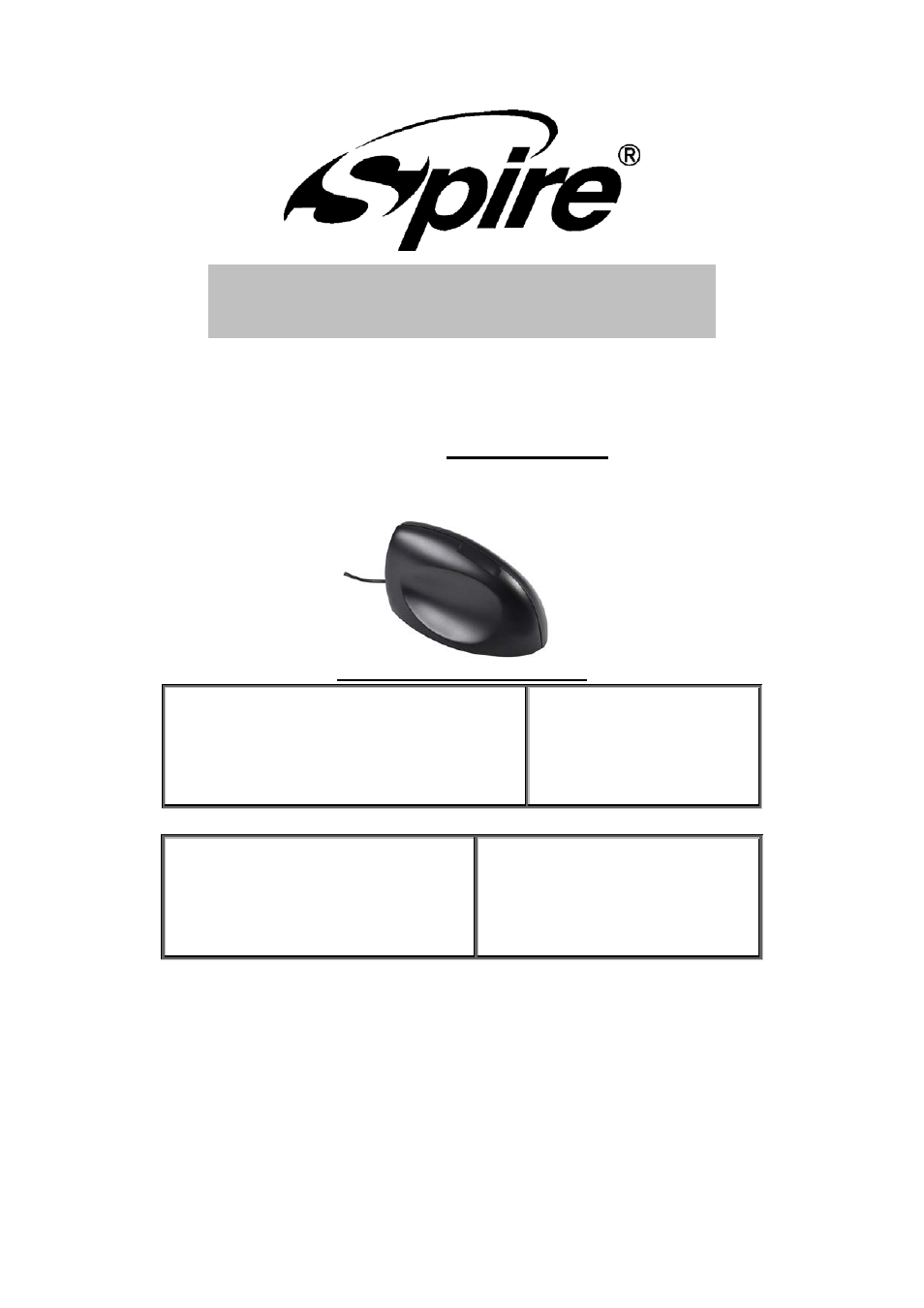 Spire RCHER II / SP-M4002-USB User Manual | 7 pages