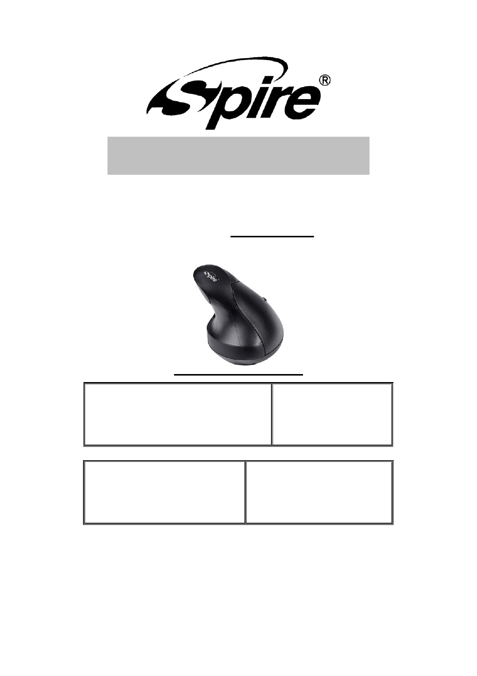 Spire ARCHER I / SP-M4001-USB User Manual | 7 pages