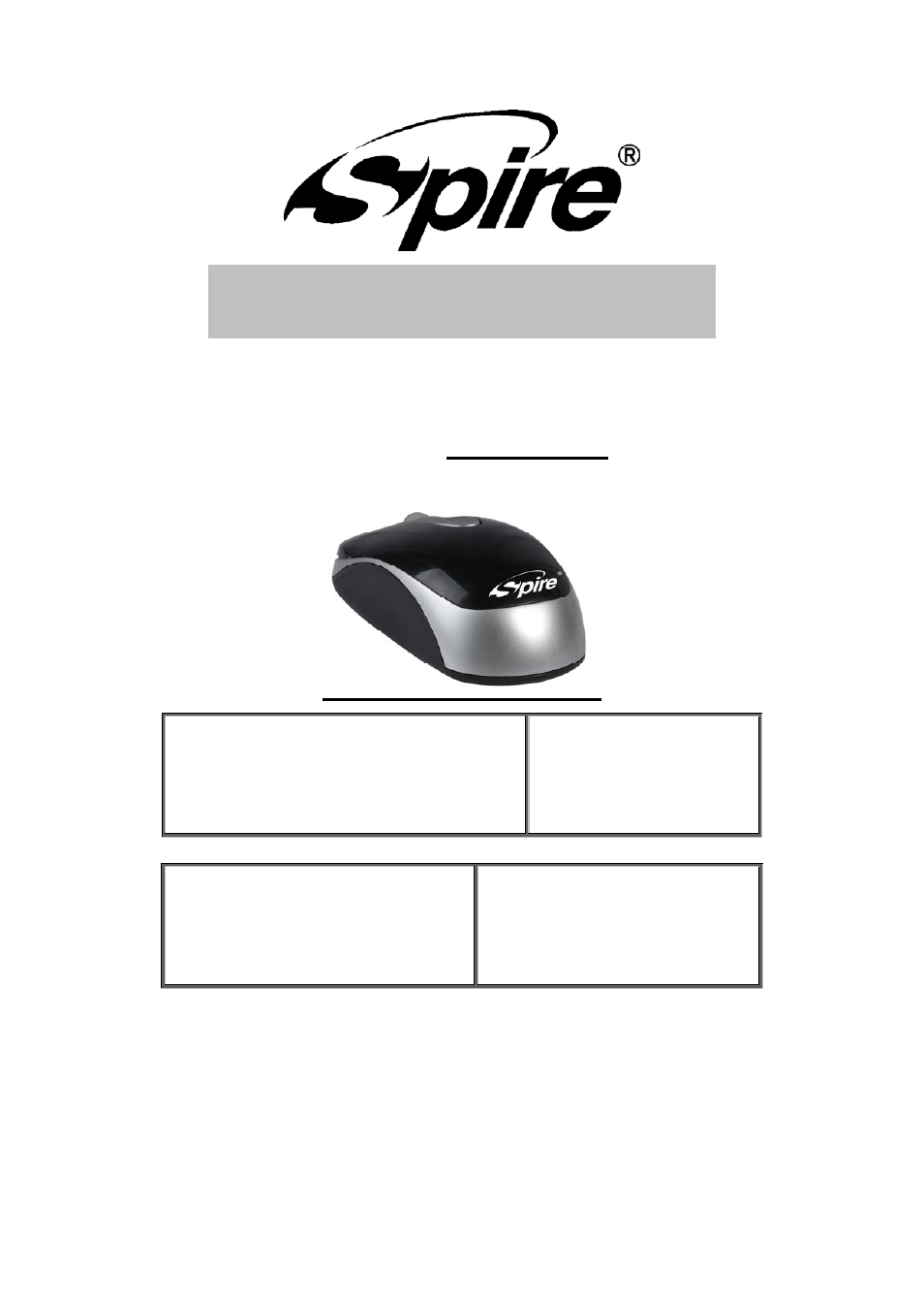 Spire GALEX 361 / SP-M1002-USB User Manual | 7 pages