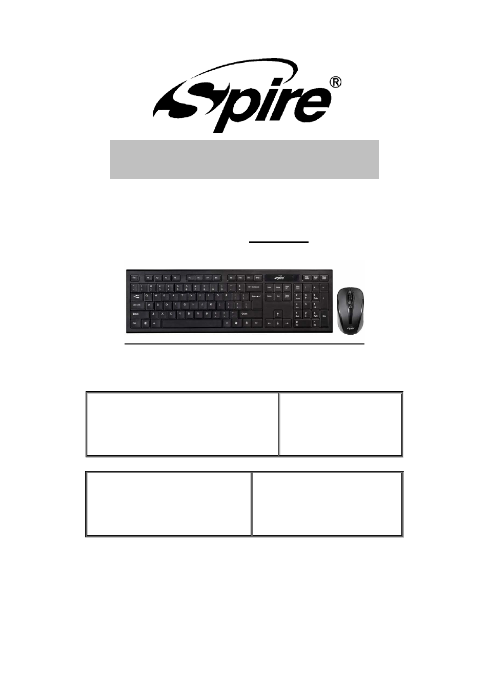 Spire WDS.2012 / SP-KM202 User Manual | 9 pages