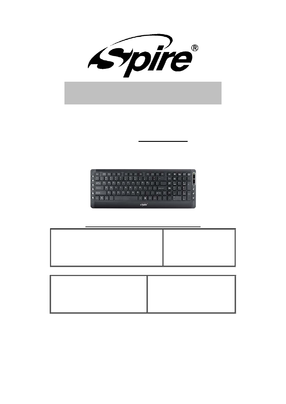 Spire NOA 1102 / SP-K1102-USB User Manual | 7 pages