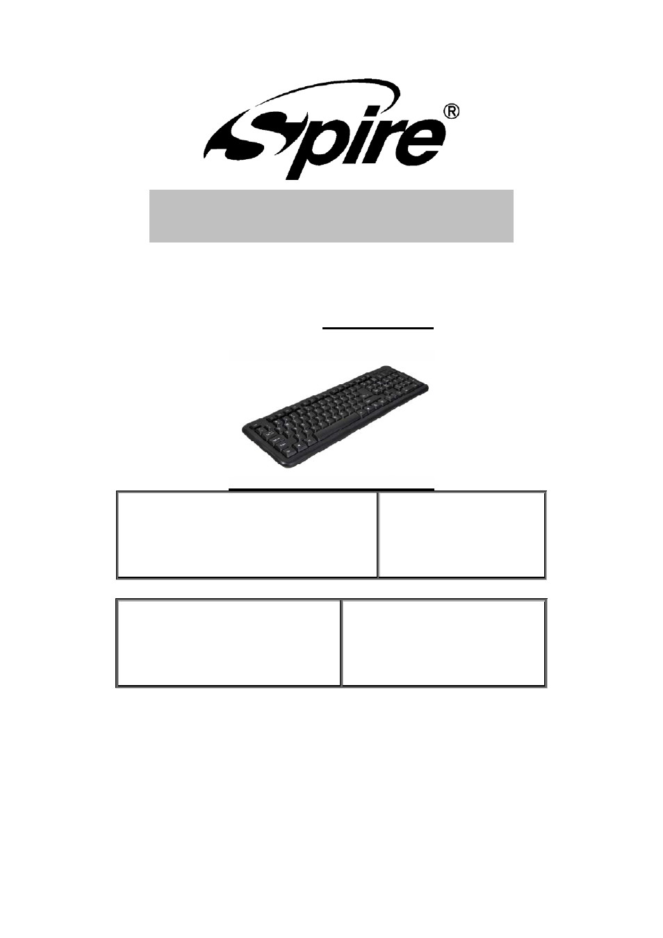 Spire NOA 1007 / SP-K1007-PS2 User Manual | 6 pages