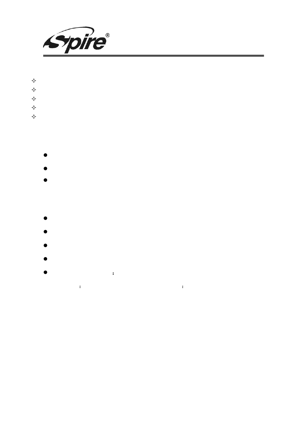 Spire corp, 1 features, 2 specification | Spire NOA 1007 / SP-K1007-PS2 User Manual | Page 4 / 6