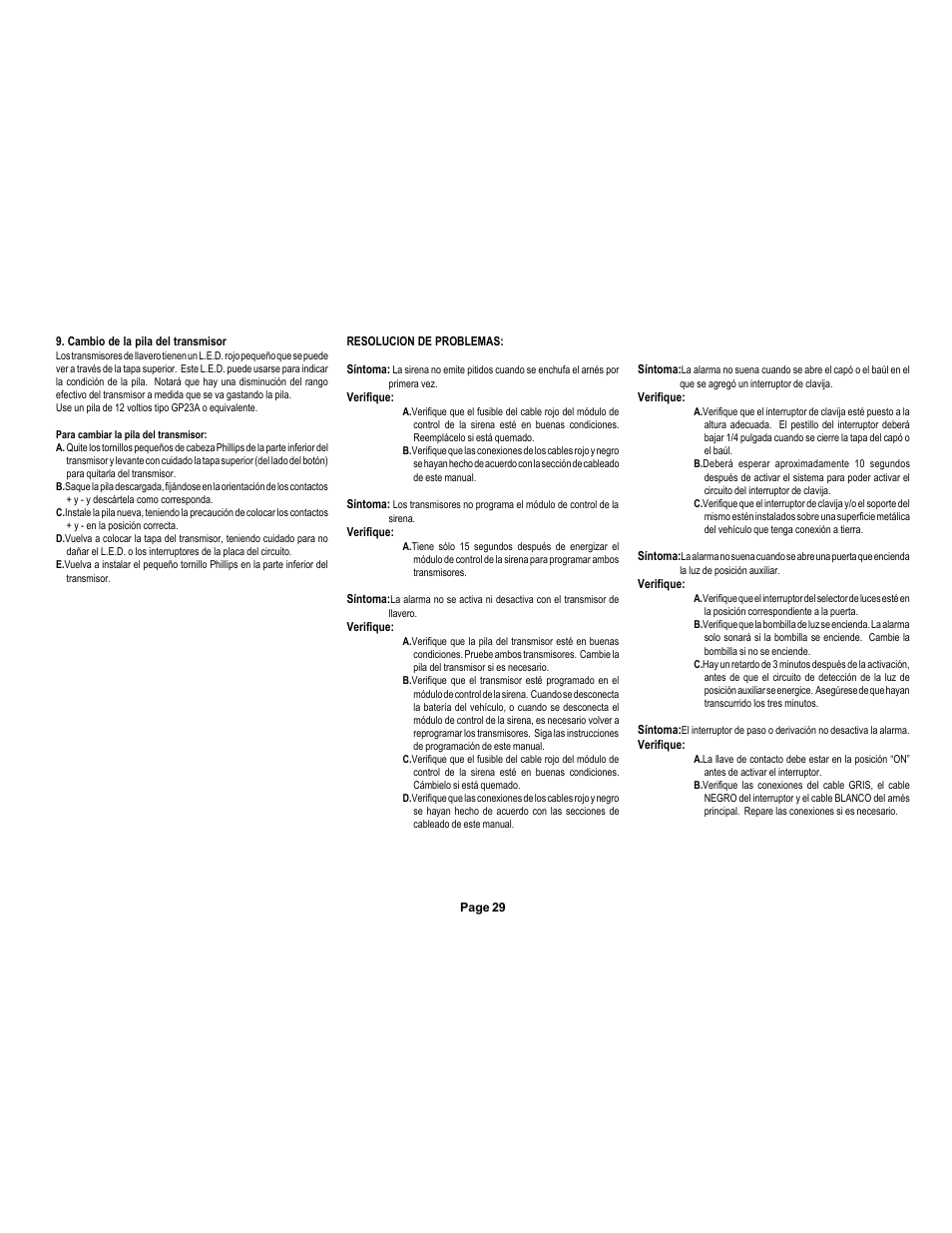 Audiovox TSP-575 User Manual | Page 31 / 32