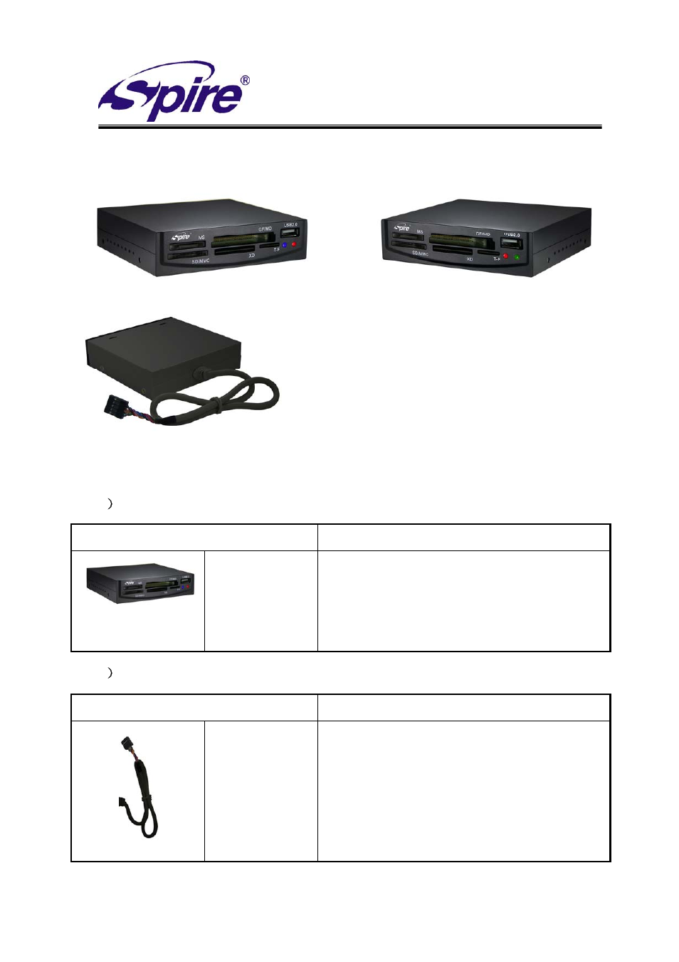 Spire corp, Internal cardreader | Spire CARDREADER 332 / SP332CB User Manual | Page 5 / 7